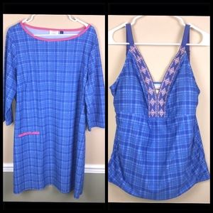 Cabana Life x Talbots Women’s Matching Set Beach Swim Tunic and Tankini Top